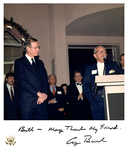 Bill Daniels with President George H.W. Bush