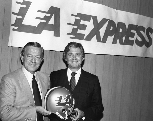 Bill Daniels with LA Express helmet