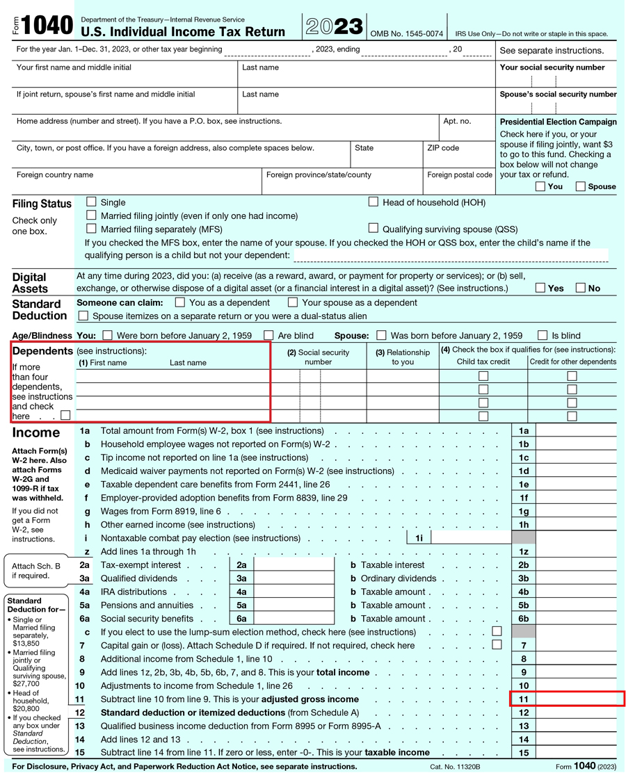 Form 1040 Tax Return